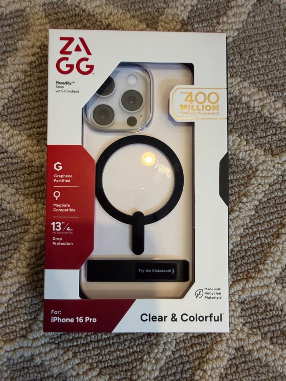 Clear & Colorful iPhone 16 Pro Case - Clear with Black Accent